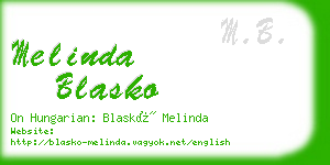 melinda blasko business card